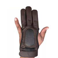 Gants de tir à l'arc FIT CHAMP de haute qualité, personnalisables, en cuir souple, demi-doigts, respirants et légers pour le tir et la chasse