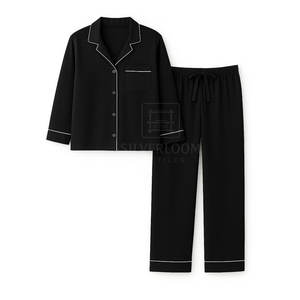 Women Cotton Night <b>Suit</b> Set Soft Breathable 180 GSM <b>Pajama</b> Sleepwear With Custom Logo Option - Product Image 4