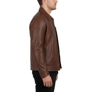 Brand New Vintage <b>Waxed</b> Genuine Cowhide Leather Motorbike Jacket with Retro Design and Premium Handmade Detailing Jackets - Product Image 5