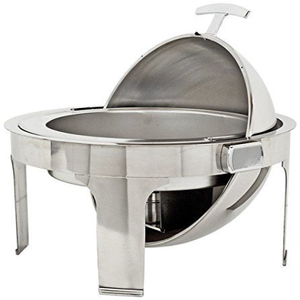 Ensemble chauffe-plats rond en acier inoxydable argenté de luxe pour restaurant Ensemble buffet chauffe-plats pour restauration pour restaurant hôtel - Product Image 3