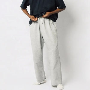 New Arrival <b>Men's</b> Casual Cotton French Terry Sweatpants High Quality Elastic Waist Windproof Mid Waist Straight Leg <b>Trousers</b> - Product Image 1