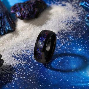 Jeulia Starry Sky Impression Tungsten Wedding Band Ring for Men - Product Image 3