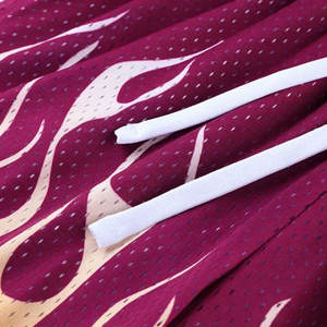 Logo personnalisé OEM Short en maille de basket-ball de haute qualité double couche pour hommes Respirant High Street Tissu en toile Taille élastique - Product Image 4