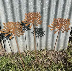 <b>Metal</b> garden <b>stakes</b> yard art decorations for outdoor plants durable weatherproof rust resistant strong artistic finish - Product Image 2
