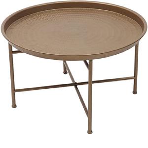 Whole Sale Metal Hammered Large <b>Round</b> Shaped Coffee <b>Table</b> Home Office Decorative Furniture Tea Coffee <b>Tray</b> Stand <b>Table</b> - Product Image 1