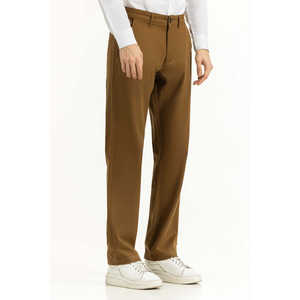 Pantalon Kaki Homme Coupe Slim Personnalisable avec Logo Taille Mi-Haute Fermeture Éclair Décorative Décontracté Formel Affaires MN-TRC-WS25-012 Coloré - Product Image 2