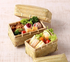 Cesta de lavandería de bambú natural hecha a mano Bandeja tejida rectangular conveniente para la opción de almacenamiento de cocina - Product Image 6