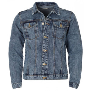 Veste en jean bleu vintage pour hommes, coupe ample, manches longues, style déchiré, veste d'hiver décontractée en denim de haute qualité pour hommes - Product Image 1