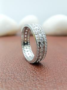 14K White Gold Wedding Ring 3 Carats Moissanite Diamond Ring With GRA Certificate - Product Image 4