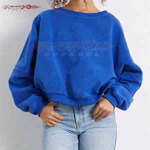 Sweat Sherpa pour femme avec manches surdimensionnées et pull épais en polaire Sherpa pour femme - Product Image 5