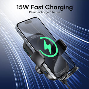 Автомобильное Беспроводное зарядное устройство 15 Вт CF70 + зажим для выхода воздуха - Product Image 2