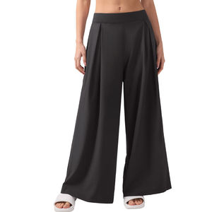 Loose Pants Full Length Casual Women's <b>Trousers</b> Comfort Polyester Material with Trendy Design - Product Image 1