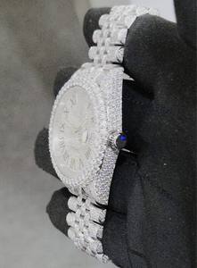 นาฬิกาเพชรสำหรับผู้ชายล่าสุดมีความชัดเจน VVS สไตล์ฮิปฮอปแบบ Moissanite - Product Image 3