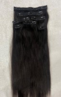 Extensions de cheveux naturels 100% vierges Remy, ondulés, doux, à clipser, double trame, perruque noire toutes couleurs, qualité malaisienne supérieure