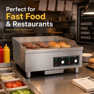 Commercial Electric Flat Top Griddle 5.4kW 220V Countertop for Cafe Diner Breakfast Bacon <b>Egg</b> Kitchen - Product Image 5