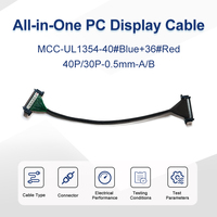 Cable LVDS Verde de 38AWG, 51P, 0.5mm A/A EDP 5.4G, Cable de Pantalla de TV, Arnés de Cableado Micro Coaxial Personalizado