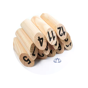 JUGUETES DE ALTA CALIDAD ECOLÓGICO JUEGO DE LANZAMIENTO DE MADERA DE 12 PIEZAS CON AMIGOS Y FAMILIARES DE LOTO AZUL VIETNAM - Product Image 1