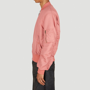 New High Quality Custom Stain Canvas Thin Breathable Bomber <b>Jacket</b> Men's Custom Logo Solid Color Wholesale - Product Image 4