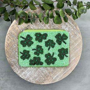 Pochette à monnaie en daim multicolore avec broderie artisanale et perles, fermeture éclair, fabriquée en Inde par MD HANDICRAFTS - Product Image 2