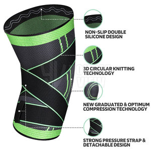 Meilleure vente genouillère d'haltérophilie unisexe OEM manchons de genou réglables pour entraînement de gymnastique personnalisés - Product Image 2