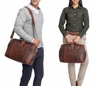 Sac de voyage de luxe décontracté en cuir véritable pour homme, sac de week-end, sac de sport à fermeture éclair, grande capacité, résistant à l'eau, écologique