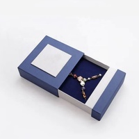 Boîtes cadeaux rectangulaires faites à la main de haute qualité avec logo privé en gros pour bijoux, bagues, colliers, boucles d'oreilles, emballage en carton
