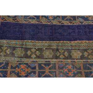 Hecho a mano bohemio azul naranja Vintage turco alfombra 2,7X3,5 pies lana gran área Patchwork rectángulo pasillo látex habitación alfombra - Product Image 5