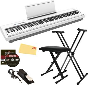 Piano numérique Roland FP-30X 88 touches neuf, blanc, avec support réglable, banc, pédale de sustain et cours de piano en ligne - Product Image 1