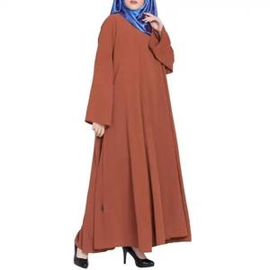 Robe de prière jilbab Abaya ceinture taille femmes Abaya modeste plaine couleur unie traditionnel islamique musulman Abaya caftan Baggy - Product Image 4