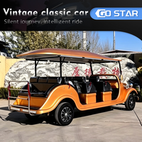 Voiture électrique classique vintage Go Star 11 places, style rétro, certifiée CE, autonomie 200 km, vitesse 30 km/h, haute qualité, en vente