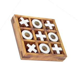 Toptan ahşap masa üst kapalı oyunları kalite sınıf ahşap yapılmış eğitici tahta oyunları tedarik hindistan