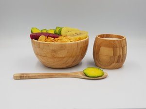 Ciotola di bambù naturale durevole zuppa di legno ecologica/insalata/frutta/Snack <span class=keywords><strong>Bowl</strong></span> Decor Made In Vietnam - Product Image 6