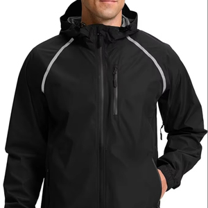 Chaqueta de ciclismo impermeable ligera con capucha para hombre, cortavientos plegable ultraligera para correr, ciclismo recubierto para protección - Product Image 1