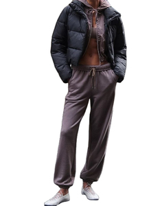 100% coton pour femmes et pantalons pour hommes lavés 2025 nouveauté en gros impression personnalisée logo pantalons de survêtement femmes pantalons de survêtement - Product Image 5