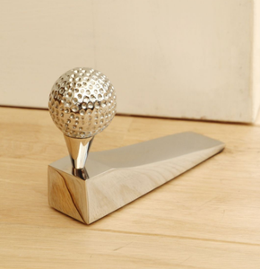 Butée de porte en métal fini argent de qualité supérieure Butée de porte design simple Utilisation intérieure et extérieure - Product Image 1