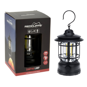 Lampe portable LED rechargeable par USB, 3 LED COB, 11,5x17,8 cm, noire, lampe de camping C22005010 - Product Image 2