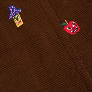 กางเกงผ้าลูกฟูกปักลายด้วยผ้าลูกฟูกที่ได้แรงบันดาลใจจากวินเทจพร้อมแผ่นปะสำหรับตกแต่งที่สมบูรณ์แบบสำหรับลำลอง - Product Image 6