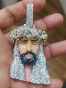 สำหรับทุกเพศสไตล์ฮิปฮอปแร็ปเปอร์สีทองประดับเพชรโมอิสซาไนท์หน้าปัดสแตนเลสผลิตในอินเดีย - Product Image 4