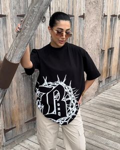 T-shirts pour hommes tendance rétro 100% coton de haute qualité, logo personnalisé imprimé, coupe ample, style streetwear avec des designs personnalisés à grammage élevé - Product Image 3