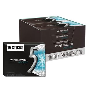 5 GUM Wintermint Ascent Sugar Free Chewing Gum Refreshing Chilling <b>Minty</b> Flavor Five Gum, 15 Stick (10 Pack) - Product Image 5