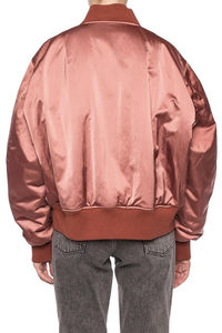 Chaqueta de bombardero de satén de colección de otoño unisex OEM personalizado béisbol calle moda prendas de vestir exteriores chaqueta universitaria - Product Image 6