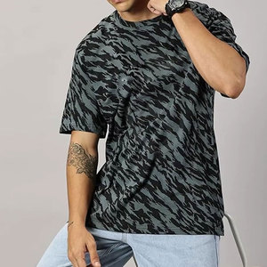 เสื้อยืดแขนสั้นทรงโอเวอร์ไซส์ ผ้าถัก 100% ผ้าฝ้าย ระบายอากาศได้ดี สำหรับผู้ชาย คอกลม ไหล่ตก - Product Image 2