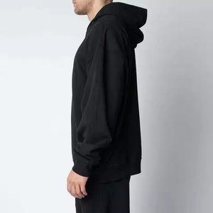 Manufacturer Unisex <b>Hoodie</b> Sweatshirt Side Hidden Pockets No <b>String</b> 450gsm French Terry Boxy <b>Hoodie</b> Side Hidden Pocket - Product Image 3