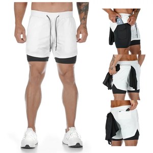 Short de bain 2-en-1 écologique pour homme, doublure de compression à séchage rapide avec poches 2024 - Product Image 6