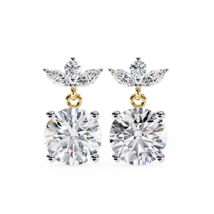 Boucles d'oreilles uniques en or 18 carats avec diamant de laboratoire, boucles d'oreilles de qualité supérieure - Product Image 1