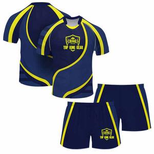 Vêtements de rugby de haute qualité entièrement personnalisables Ensembles de maillots de football à sublimation durable Uniformes de rugby de club de France - Product Image 2