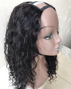 Peluca de cabello humano virgen 100% indio, pelo Natural rizado de 20 pulgadas, parte en U, cabello brasileño sin procesar, Remy, con cutícula alineada, de un solo país - Product Image 2