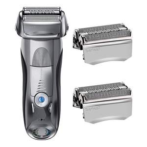 Lot de 2 têtes de rasoir de rechange compatibles avec rasoir électrique rechargeable à grille, étanche et lavable, pour le visage et les zones du bikini - Product Image 2