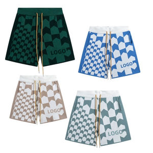 2024 โลโก้ที่กําหนดเองฤดูร้อนถักกางเกงขาสั้นกางเกงขาสั้นสบายสําหรับชายผ้าฝ้าย 100% กางเกงขาสั้นพิมพ์แบบกําหนดเอง - Product Image 6