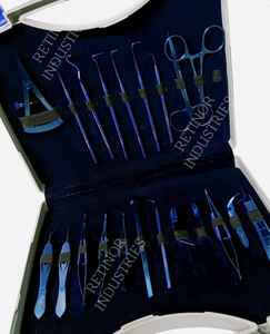 Ensemble d'instruments de chirurgie striée instruments pour les yeux chirurgie de la cataracte ophtalmologie micro instruments ciseaux - Product Image 2